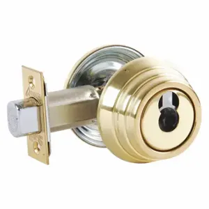 ARROW FASTENER E61 3 IC Deadbolt, 2, Bright Brass, Sfic, Different | CN8WEP 429K50