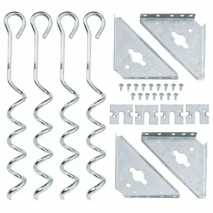 ARROW FASTENER AK600 Anchor, 1 1/2 Inch x 1 1/2 Inch x 15 in, Gray, Anchoring Building, Steel, Earth Anchor Kit | CN8WAX 783W30