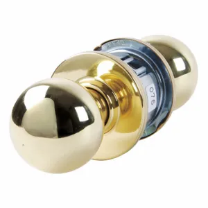 ARROW FASTENER MK01BD 3 Knob Lockset, 2, Ball, Bright Brass, Not Keyed | CN8WHR 429K74