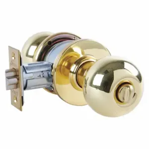 ARROW FASTENER MK02BD 3 Knob Lockset, 2, Ball, Bright Brass, Emergency Mk, Different | CN8WHP 429K79