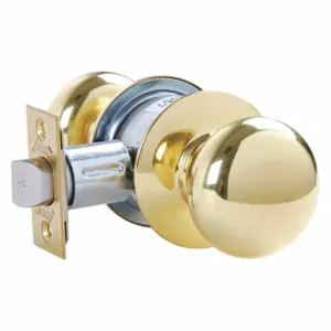 ARROW FASTENER MK02TA 3 Knob Lockset, 2, Round, Bright Brass, Emergency Mk, Different | CN8WJY 429K80