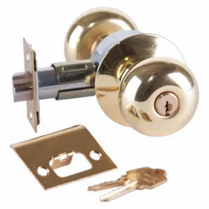 ARROW FASTENER MK12TA 3 CS Knob Lockset, 2, Round, Bright Brass, Different | CN8WJX 429K99