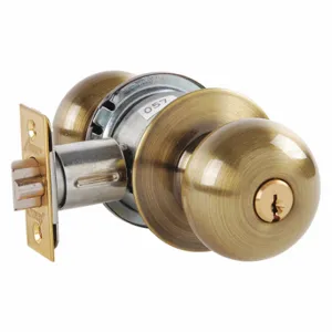 ARROW FASTENER MK11TA 5A Knob Lockset, 2, Round, Antique Brass, Ar1, Different | CN8WJT 429K93