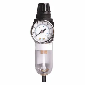 Arrow Pneumatics B741G Integral Filter/Regulator, Miniature, 0-160 PSI Gauge, 1/8 NPT, 20 SCFM | CJ4YCJ