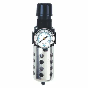 Arrow Pneumatics B753FG Integral Filter/Regulator, 3/8 NPT, Internal Float Drain, Gauge | CJ4YGF