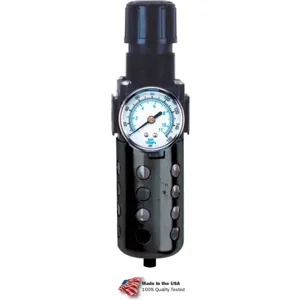 Arrow Pneumatics B754FG Integral Filter/Regulator, 1/2 NPT, Internal Float Drain, Gauge | CJ4YHQ