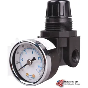 Arrow Pneumatics R262G Regulator, Miniature, 1/4 NPT, 25 SCFM, 5-160 PSI Gauge | CJ6AKD