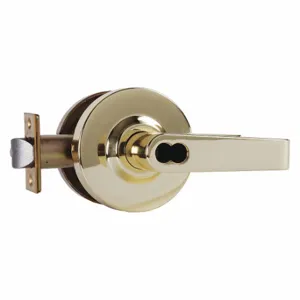 ARROW FASTENER QL12SB 3 IC Door Lever Lockset, Grade 1, Flat With Return, Bright Brass | CN8WEV 429L29