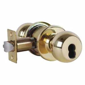 ARROW FASTENER RK11BD 3 IC Knob Lockset, 2, Ball, Bright Brass, Not Keyed | CN8WHT 429L49