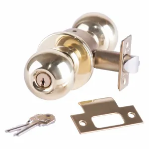 ARROW FASTENER RK12BD 3 Knob Lockset, 2, Ball, Bright Brass, Ar1, Different | CN8WKP 429L53