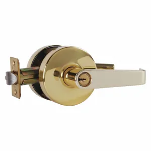 ARROW FASTENER RL12SR 3 CS Door Lever Lockset, Grade 2, Flat With Return, Bright Brass, Lever | CN8WFL 429L76