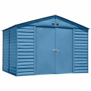 ARROW FASTENER SCG108BG Shed, 123.3 Inch x 95.3 Inch x 90.6 Inch Size, 496 Cu ft Capacity, Blue Gray | CN8WBY 783W38