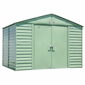 ARROW FASTENER SCG108SG Shed, 123.3 Inch x 95.3 Inch x 90.6 Inch Size, 496 Cu ft Capacity, Sage Green | CN8WCB 783W41