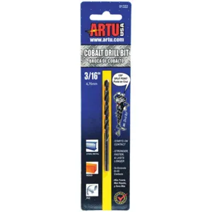 ARTU 01322 Jobber Bit 3/16 Inch Cobalt Steel | AD6KYH 45L089