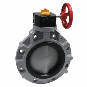 ASAHI 173883040 Butterfly Valve, 57P, Wafer Style, CPVC, 4 Inch Pipe Size, 150 PSI | CN8WXQ 442R97