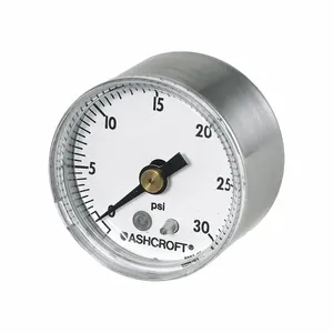 ASHCROFT 125753 (15W1005SH01B160#) Pressure Gauge, Corrosion-Resistant Case, 0 To 60 PSI, 1 1/2 Inch Dial, 1/8 Inch Npt Male | CN8YLQ 787NT6