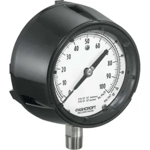 ASHCROFT 1188A Pressure Gauge Low 4-1/2 Inch 1/4 Inch NPT | AH3BJL 31AA04