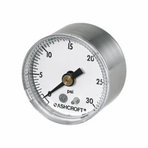 ASHCROFT 15W1005SH 01B XZG 60# Pressure Gauge, Corrosion-Resistant Case, 0 To 60 PSI, 1 1/2 Inch Dial, 1/8 Inch Npt Male | CN8YLL 787NT4