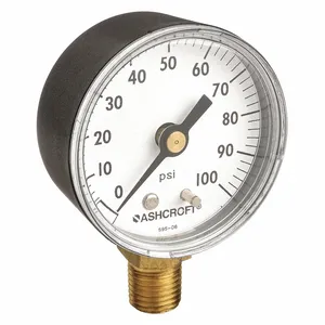 ASHCROFT 20W1005PH02L100# Gauge Pressure 0 to 100 psi 2 Inch | AH3QUL 33HP89