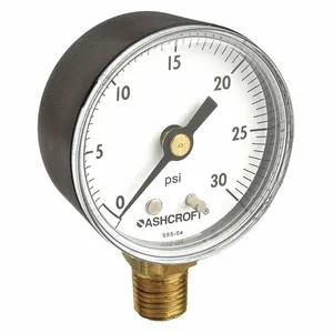 ASHCROFT 20W1005PH02L30# Gauge Pressure 0 to 30 psi Lower 2 Inch | AH3QUJ 33HP87