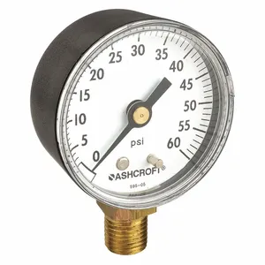 ASHCROFT 20W1005PH02L60# Gauge Pressure 0 to 60 psi Lower 2 Inch | AH3QUK 33HP88