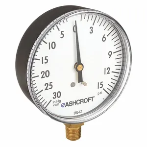 ASHCROFT 25W1005PH02LV/15# Gauge Pressure +/-3-2-3 Percent 2-1/2 Inch | AH3QUX 33HR07