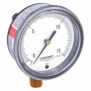 ASHCROFT 25 1490A 02L 15 H20 Pressure Gauge 0 To 15h2o 2-1/2 Inch 1/4in | AB9CZC 2C635