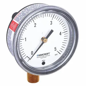 ASHCROFT 25 1490A 02L 5 PSI Pressure Gauge 0 To 5 Psi 2-1/2 Inch 1/4in | AB9CZG 2C641