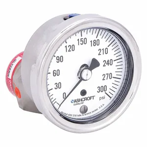 ASHCROFT 251009AW02B/310SSLXCG300 Pressure Gauge 0 To 300 Psi 2-1/2in | AD7GMW 4EFX2