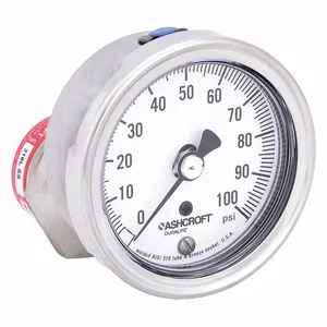 ASHCROFT 251009AW02B/310SSLXCG100 Pressure Gauge 0 To 100 Psi 2-1/2in | AD7GMU 4EFW9