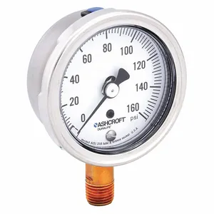 ASHCROFT 251009AW02L160# Gauge Pressure 0 to 160 psi 1 Percent | AH3QWA 33HR48