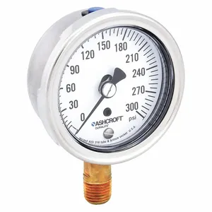 ASHCROFT 251009AW02L300# Gauge Pressure 0 to 300 psi 2-1/2 Inch | AH3QWB 33HR49