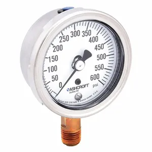 ASHCROFT 251009AW02L600# Gauge Pressure 0 to 600 psi 2-1/2 Inch | AH3QWD 33HR51