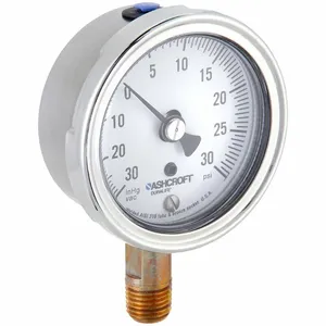 ASHCROFT 251009AW02LV/30# Gauge Compound 1/4 Inch NPT 1 Percent | AH3QVV 33HR43