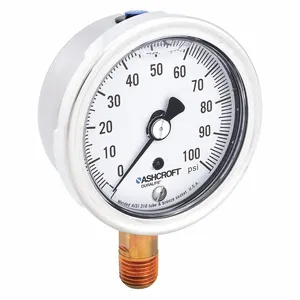 ASHCROFT 251009AWL02L100# Gauge Pressure 0 to 100 psi 1.5 Percent | AH3QWU 33HR71