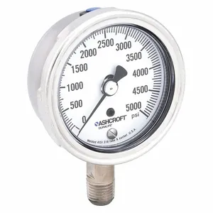 ASHCROFT 251009SW02L5000# Gauge Pressure 0 to 5000 psi Lower | AH3QXN 33HT05