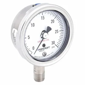 ASHCROFT 251009SW02LX6B30 Pressure Gauge 0 To 30 Psi 2-1/2 Inch 1/4in | AD7GLQ 4EFT9