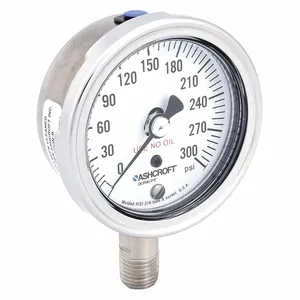 ASHCROFT 251009SW02LX6B300 Pressure Gauge 0 To 300 Psi 2-1/2in | AD7GLW 4EFU5