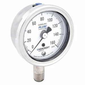 ASHCROFT 251009SW02LXLL160 Pressure Gauge 0 To 160 Psi 2-1/2in | AD9JWC 4TA59