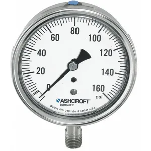 ASHCROFT 251009SWL02L600# Pressure Gauge, General Purpose, 1/4 Size | BH3BFP 33HT32