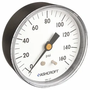 ASHCROFT 25W1005PH02B160# Gauge Pressure 0 to 160 psi ABS 2-1/2 in | AH3QVC 33HR24