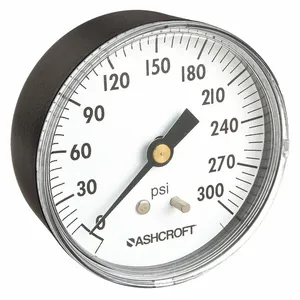 ASHCROFT 25W1005PH02B300# Gauge Pressure 0 to 300 psi Back ABS | AH3QVD 33HR25