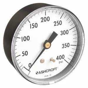 ASHCROFT 25W1005PH02B400# Gauge Pressure 0 to 400 psi Back ABS | AH3QVE 33HR26