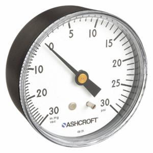 ASHCROFT 25W1005PH02BV/30# Industrial Compound Gauge, 30 To 0 To 30 Inch Hg/Psi, 2 1/2 Inch Dial, 1/4 Inch Npt Male | CN8XRQ 33HR19