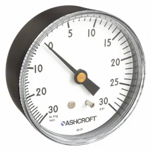 ASHCROFT 20W1005PH02BV/30# Industrial Compound Gauge, 30 To 0 To 30 Inch Hg/Psi, 2 Inch Dial, 1/4 Inch Npt Male | CN8XRV 33HP96