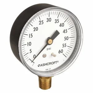 ASHCROFT 25W1005PH02L60# Gauge Pressure 0 to 60 psi 1/4 Inch NPT | AH3QUY 33HR11