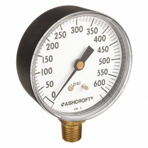 ASHCROFT 25W1005PH02L600# Industrial Pressure Gauge, 0 To 600 Psi, 2 1/2 Inch Dial, 1/4 Inch Npt Male | CN8XUU 33HR16