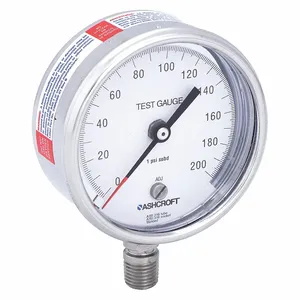 ASHCROFT 30-1084S 02L 200 PSI Pressure Gauge 0 To 200 Psi 3 Inch 1/4in | AB9CZP 2C686