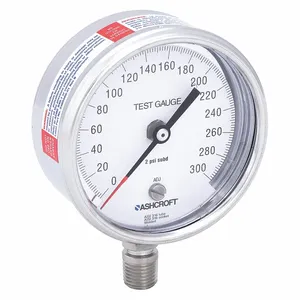 ASHCROFT 30-1084S 02L 300 PSI Pressure Gauge 0 To 300 Psi 3 Inch 1/4in | AB9CZR 2C690