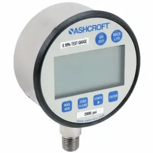 ASHCROFT 302086SD02LXCYLMNB2000# Digital Test Pressure Gauge, Lab-Precision Test Gauge, 0 To 2000 PSI Gauge, 3 Inch Dial | CN8XQW 488W22